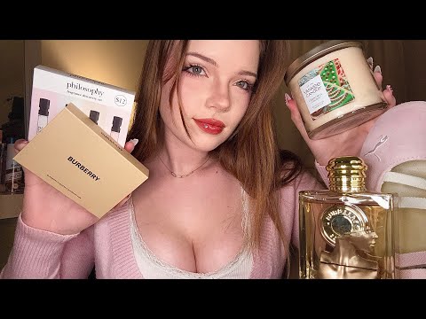 ASMR Christmas Haul 🎄| Tapping, Scratching + Whispers