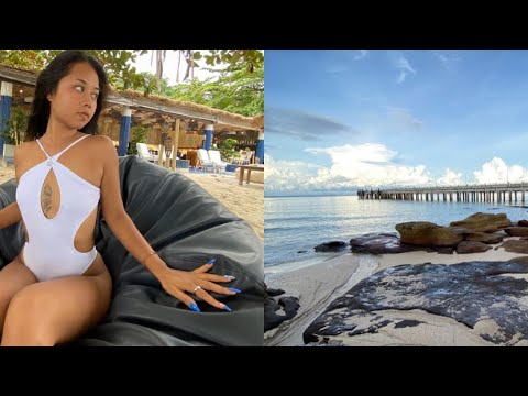 Asmr at the beach (not talk)🏝️🇹🇭 Lofi public ASMR