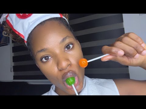 ASMR Lollipop Eating Role-play 🍭Young Nurse Gives You  Health Tips To Consider After S*x👩‍⚕️