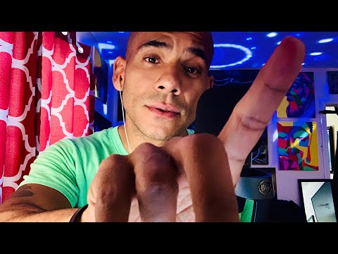 SLOW ASMR Personal Attention & Positive Affirmations (Mic Brushing, Flash Light, Hand Movements)