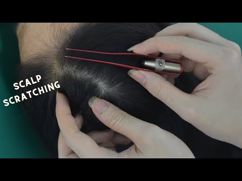 ASMR Head Tingles With Head Scratching Massage, Hair Parting Real Person For Stress Relief