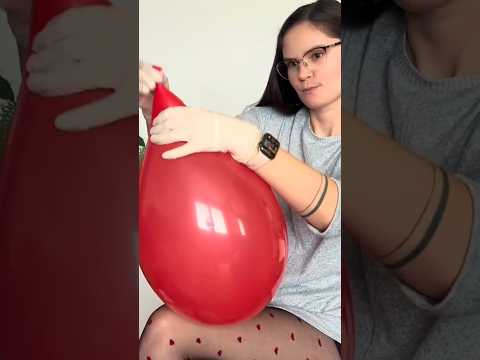 Playing with Red Balloons.. Latex Gloves #asmr #balloon #latex #gloves