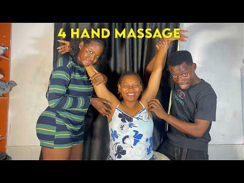 FOUR HANDS ASMR | Head Massage, Scalp Treatment, Ear cleaning & Deep Tingles