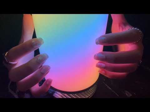 ASMR Colorful Lamp Tapping (No Talking/ Visual & Light Trigger)