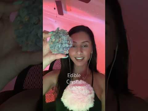 Obsessed w the texture of this edible crystal #asmr #asmrforsleep #cozyasmr #relax #crunchy