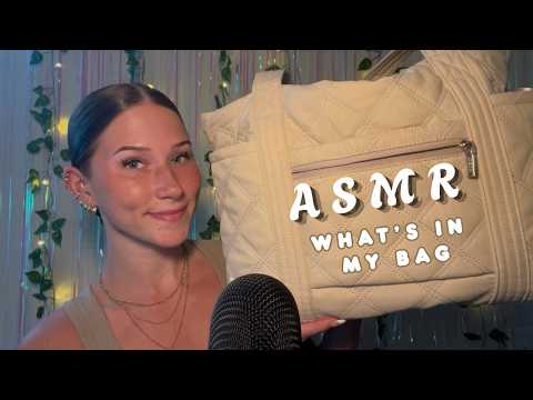 ASMR Whats In My Bag 👜 | Whispered, Tapping, Personal Items, Relaxing Sounds