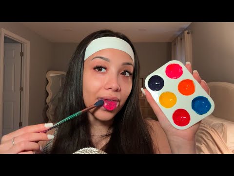 ASMR| EDIBLE SPIT PAINTING YOU 🎨🧑‍🎨 Mouth Sounds