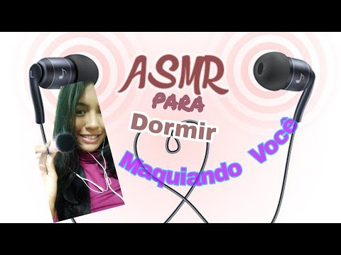 ASMR_ Me maquiando e maquiando Você ❤️ Durma em 9 minutos.