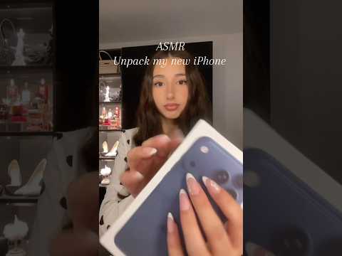 Asmr unbox my new iPhone #asmr #iphone #tapping #unbox #scratching #satisfying #relax #tingles