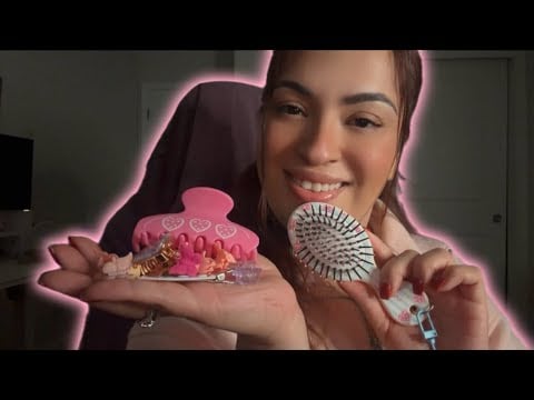ASMR| Hair clipping- applying a variety of clips on your hair 🦋🫶🏻✨- (personal attention, rummaging) 