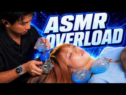 【ASMR】脳波がバグる…🧠大量の謎アイテムで極上ドライヘッドスパ💤 Intense Dry Head Spa Overload