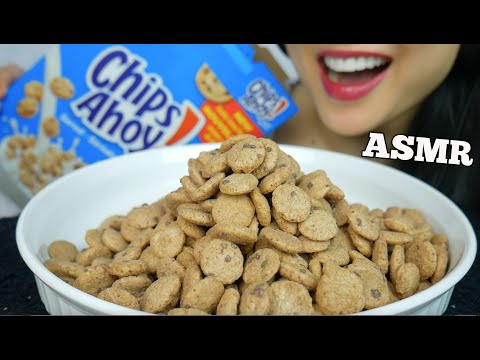 ASMR CHIPS AHOY CEREAL *MINI COOKIES AND MILK (SOFT CRUNCHY EATING SOUNDS) NO TALKING | SAS-ASMR