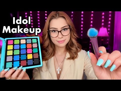 ASMR Doing Your Makeup (You're a K-Pop IDOL) 📷 Layered Sounds Personal Attention For SLEEP 😴