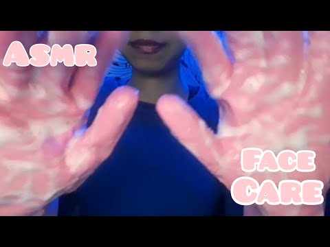 ASMR ◇ Face care (pink rubber gloves) 💗