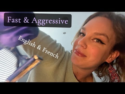[ASMR] Fast & Aggressive Barber Shave & Face Massage (Gloves)