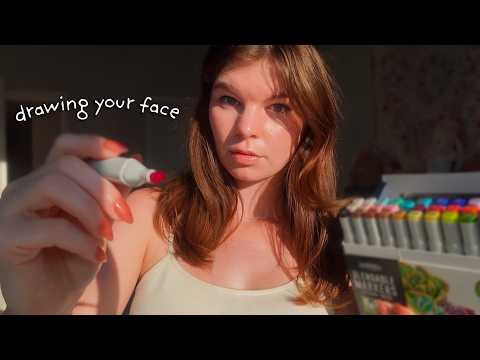 ASMR ~ let me draw on your face ✏️ (sleepy personal attention)