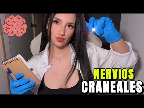 ASMR examen de NERVIOS CRANEALES 👩🏻‍⚕️ (roleplay) | examen MÉDICO completo 🩺