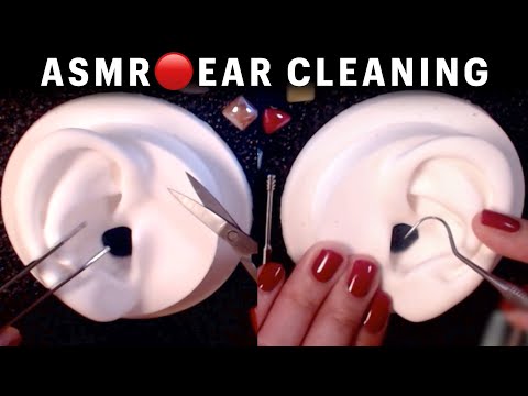 🔴Live ASMR. Ear Cleaning : Dental Pick, Tweezers, Q tips, Thermometer, Fluffy and more ~