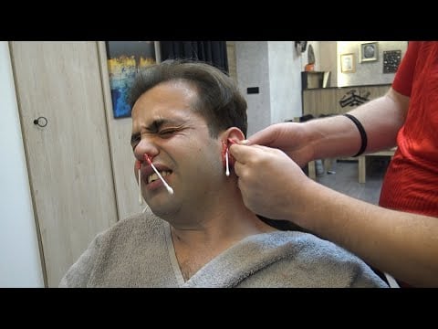 ASMR BARBER FULL BODY RESET - HAIRCUT , MASSAGE ( LIVE )