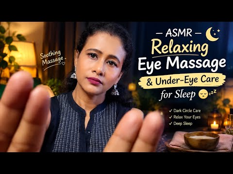 ASMR Relaxing Eye Massage & Under-Eye Care for Sleep 😴 | Dark Circle Care | Asmr Ghosal 