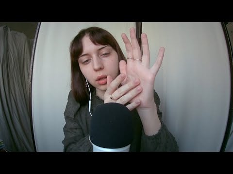 ASMR| Mic scratching, brushing & delicate mouth sounds| Скретчинг, кисточка & нежные звуки рта