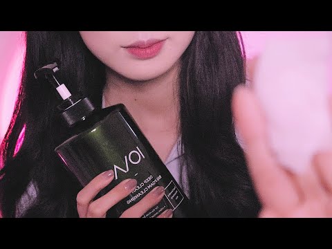 ASMR 피곤하지? 깨끗하게 클렌징과 스킨케어 해줄게~ (반말 RP 후시녹음O)