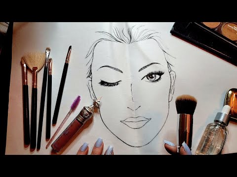 ASMR- Makeup On A Paper Face