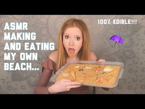 {ASMR} Making & Eating My Own Beach... (DIY 100% Edible Fun!)