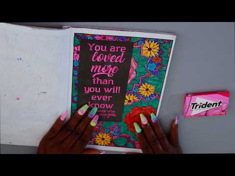 The Cross Adult Coloring ASMR Chewing Gum Sounds