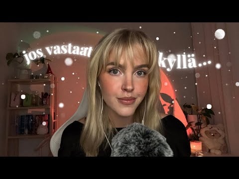 ASMR SUOMI jos vastaat kyllä, saat mennä nukkumaan ❄️ (joulu edition) | if you say yes in finnish