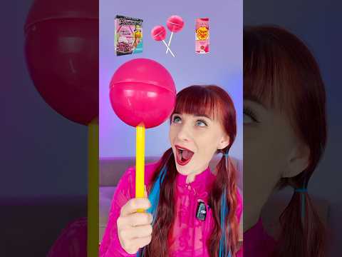 ASMR Pink Candy Giant Gummy Lollipop #mukbang