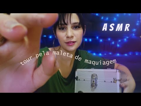 TOUR PELA MALETA DE MAQUIAGEM| asmr caseiro