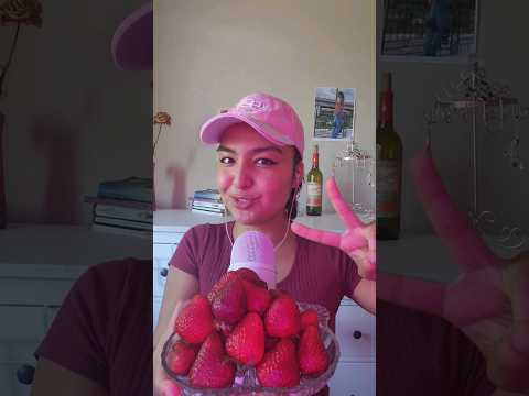 ASMR Eating Strawberries part 2 🍓🍓🍓