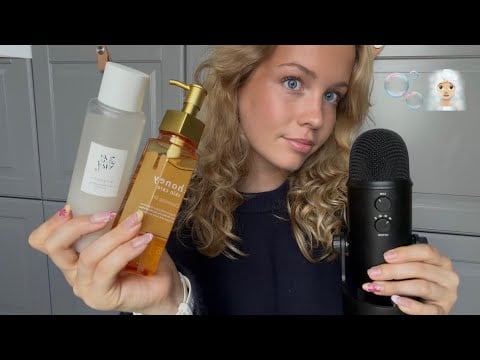 ASMR doing YOUR skincare in 52 seconds 💆🏻‍♀️🧴✨