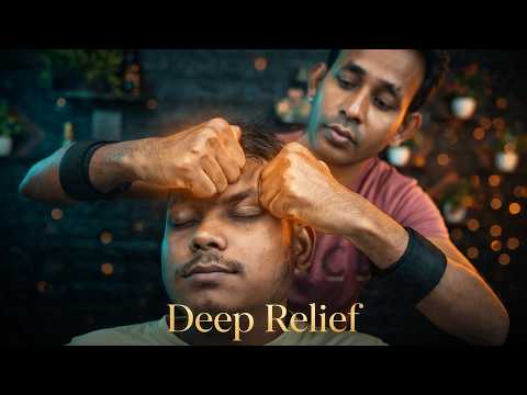 20 Minutes Intense Head, Face & Neck Massage For Deep Sleep & Stress Relief | Indian Barber ASMR