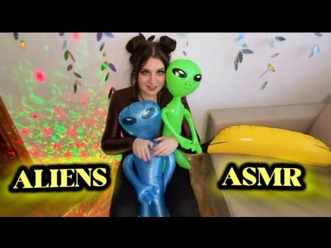 ASMR INFLATABLES | 2 Aliens Had The Best Time On Planet Kitty 👽🪐🌍 