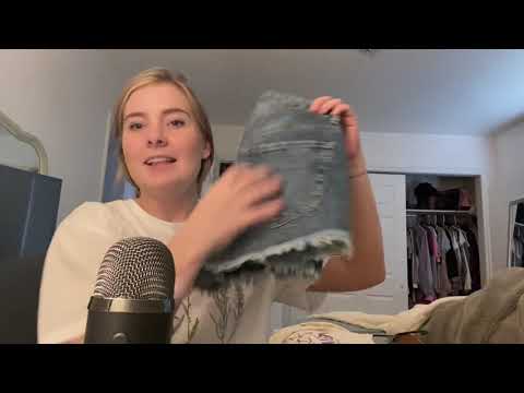 ASMR pack with me! (fabric sounds, tapping)
