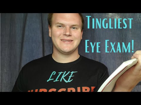 ASMR - Dr. Tingles Eye Exam Roleplay - Binaural Overlay of Rain, Dot Dot Line Line, Nitrile Gloves,