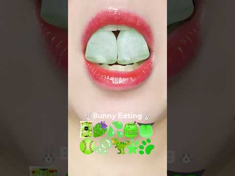 Green Color Food 💚 Emoji MUKBANG 초록색 이모지 먹방 (sped up)