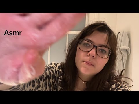 ASMR Cleansing your face, applying eye drops for the new year