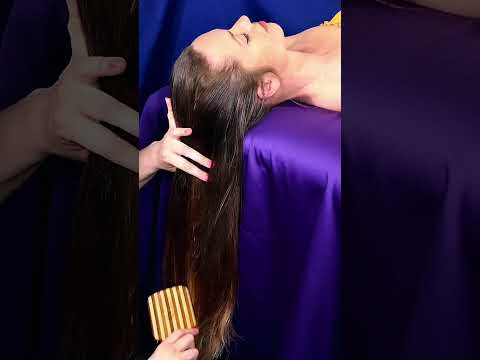 60 seconds of gorgeous lush hair brushing, Chelsey gets pampered, Ultra Relaxing Scalp Massage