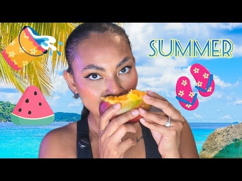 ASMR Eating Super Juicy Fresh Fruit , Mango With Satisfying Mouth Sounds