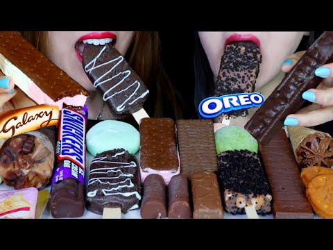 ASMR SNICKERS ICE CREAM, MARSHMALLOW POP, OREO ICE CREAM, CAKE BAR, FREEZE-DRIED ICE CREAM, MOCHI 먹방