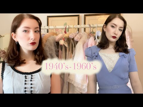 ASMR ~ My vintage dress collection ~ relaxing show and try on 🧵