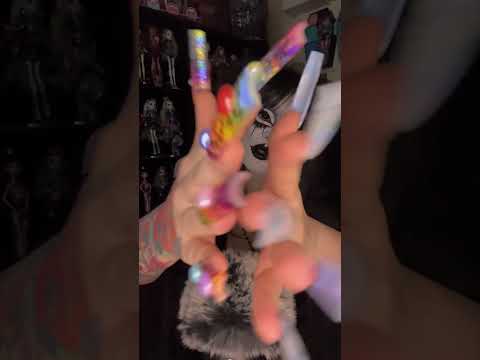 ASMR hand movements & nail tapping #goth #asmr #asmrnails