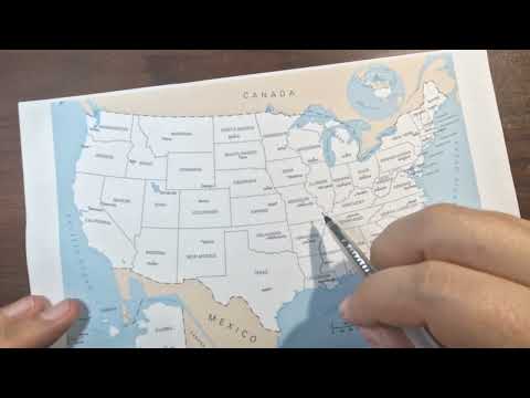 ASMR: U.S. States with the Highest Life Expectancy Ever Recorded | ASMR map tracing & Whispering