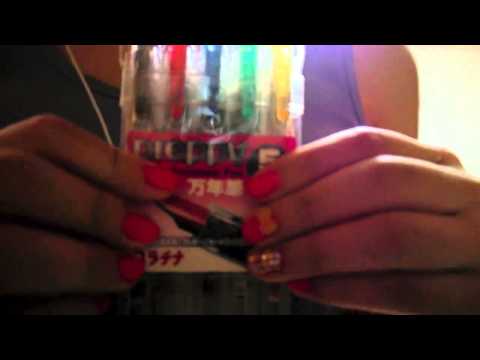 ASMR Soft Speaking with random tapping sounds part 2 going through pencil case) [REUPLOADED]