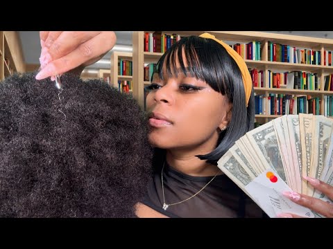 ASMR |📚 Hustler Girl Plucks Your Gray Hairs For $7 In The School Library
