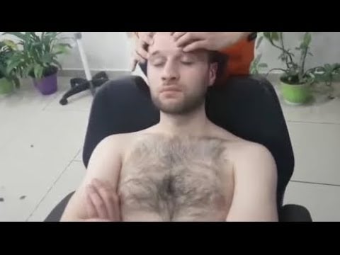 ASMR  BARBER  HEAD NECK BACK AMR EAR FACE MASSAGE