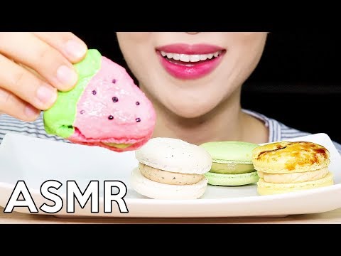 ASMR MACARON Eating Sounds 마카롱 리얼사운드 먹방